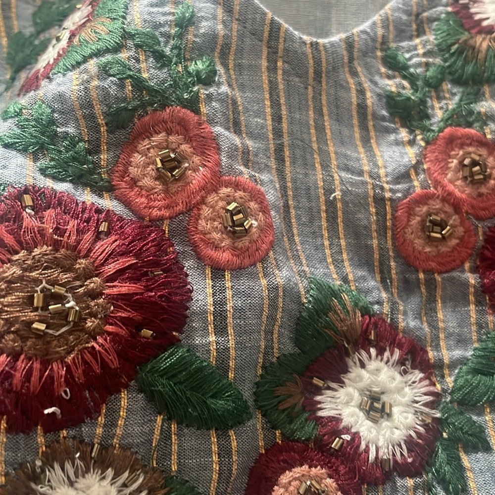 Novica Embroidered Baby Doll Dress - Picture 6 of 7